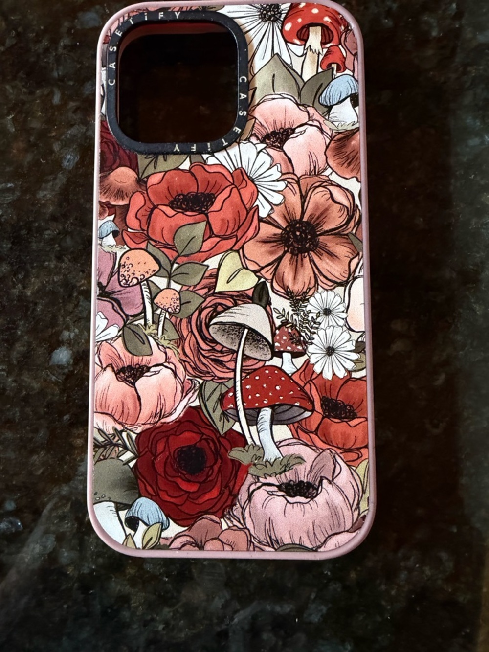 Casetify Phone Case - Pink, Red, Cream. Fits iPhone 14 Pro Max.